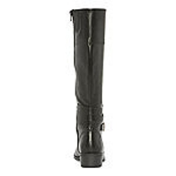 New SASSY St. Johns Bay Sz 7.5 Tall Douglas Stacked Heel Riding Boots Black - Picture 5 of 7